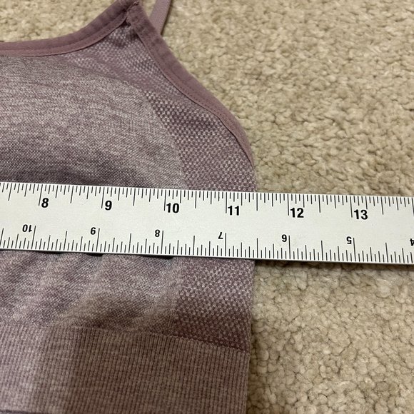 Gymshark Sports Bra Size Small Flex Strappy in Purple Grey Marl Removable Pads - Picture 6 of 6